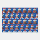 トランプ大統領2024年マグはメリークリスマスを撃った ラッピングペーパーシート (正面3)