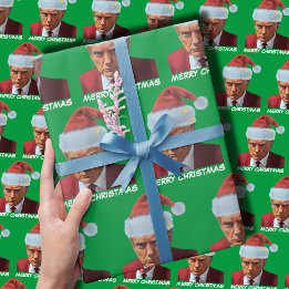 トランプ大統領2024年マグはメリークリスマスを撃った ラッピングペーパー