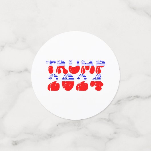 トランプ大統領2024愛国的選挙写真 コンフェッティ (スモール正面)