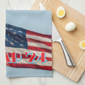 トランプ大統領2024 キッチンタオル (四つ折り)