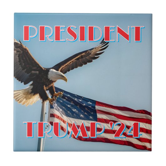 トランプ大統領2024 タイル (正面)