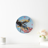 トランプ大統領2024 ラウンド壁時計 (ホーム)