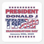 トランプ大統領2025年発足 スクエアシール (正面)