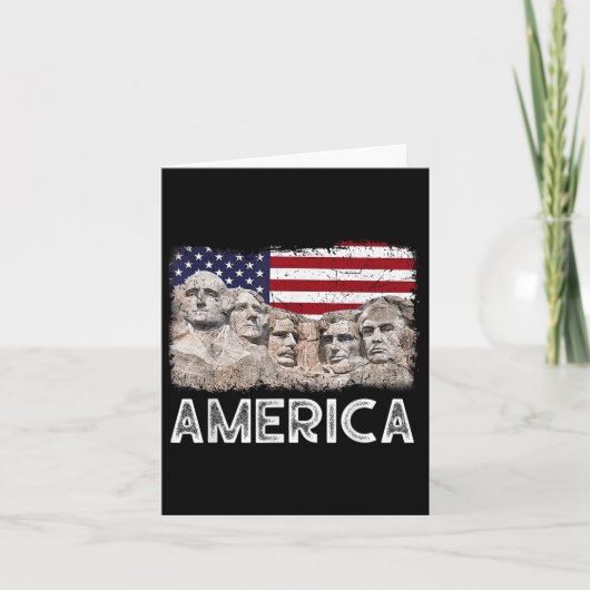 トランプ大統領45期廬武者同盟山米国旗 カード (正面)