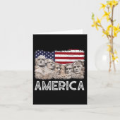 トランプ大統領45期廬武者同盟山米国旗 カード (黄色い花)