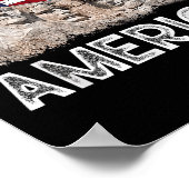 トランプ大統領45期廬武者同盟山米国旗 ポスター (角)