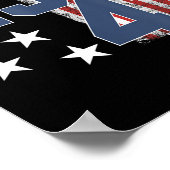 トランプ大統領45 47ヴィンテージ米国旗 ポスター (角)