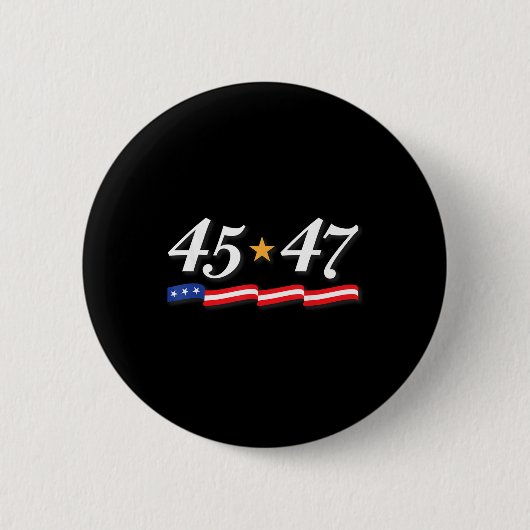 トランプ大統領45 47位45・47位 缶バッジ (正面)