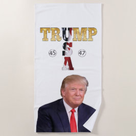 トランプ大統領45 47 ビーチタオル