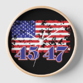 トランプ大統領45 47 壁時計 (正面)