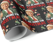 トランプ大統領47 2024年のクリスマスに帰省する ラッピングペーパー (ロールコーナー)