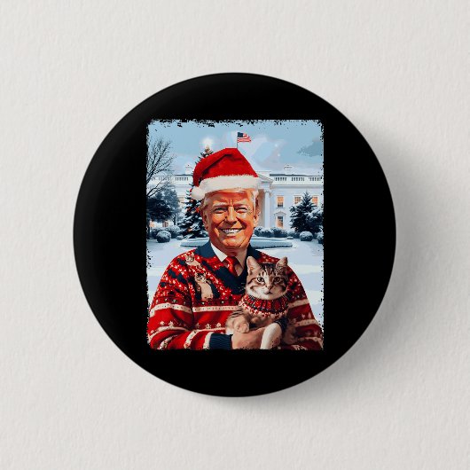 トランプ大統領47th再びクリスマスを作素晴らしるTr 缶バッジ (正面)