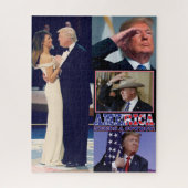 トランプ大統領 – アメリカはカウボーイが必要 ジグソーパズル (縦)