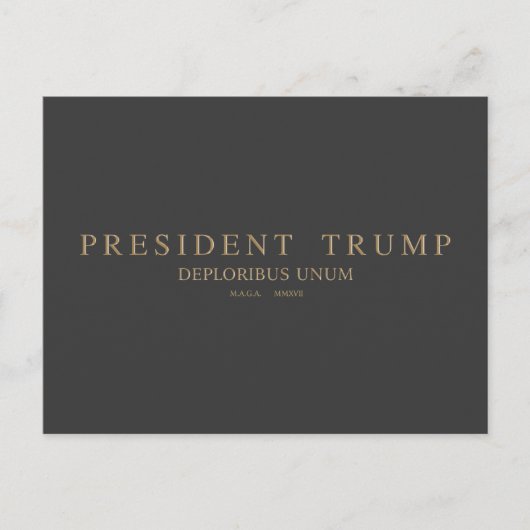 トランプ大統領。ウンムを嘆き悲しむ。 ポストカード (正面)