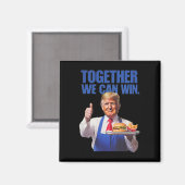 トランプ大統領、フライドポテトを作る マグネット (正面/裏面)