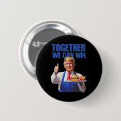 トランプ大統領、フライドポテトを作る 缶バッジ (正面&裏面)