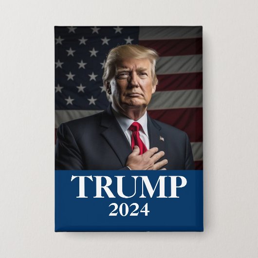 トランプ大統領 写真 缶バッジ (正面)