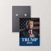 トランプ大統領 写真 缶バッジ (正面/裏面)