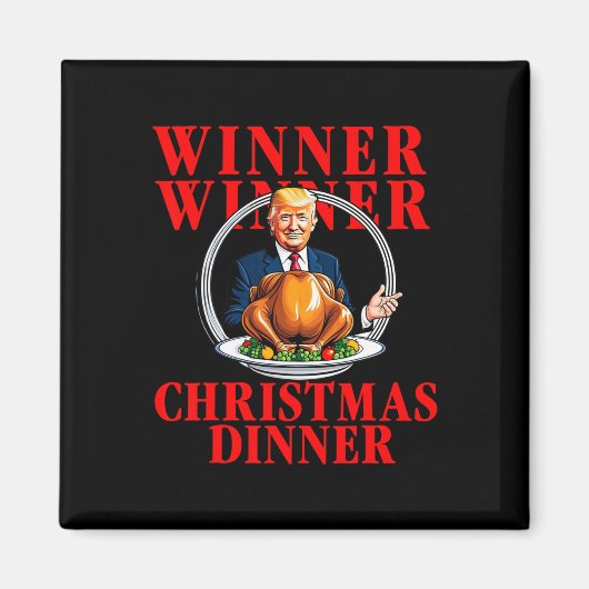 トランプ大統領+勝者のクリスマスディナー マグネット (正面)