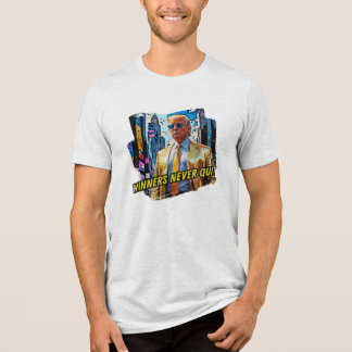 トランプ大統領 – 勝者は決してやめいない トライブレンドTシャツ