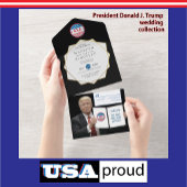 トランプ大統領🇺🇸✨愛国心結婚のカスタム オールインワン招待状