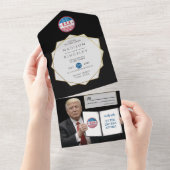 トランプ大統領🇺🇸✨愛国心結婚のカスタム オールインワン招待状 (貼ってはがせる)