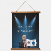 トランプ大統領🇺🇸✨愛国心結婚のカスタム 吊り下げ型タペストリー (正面)