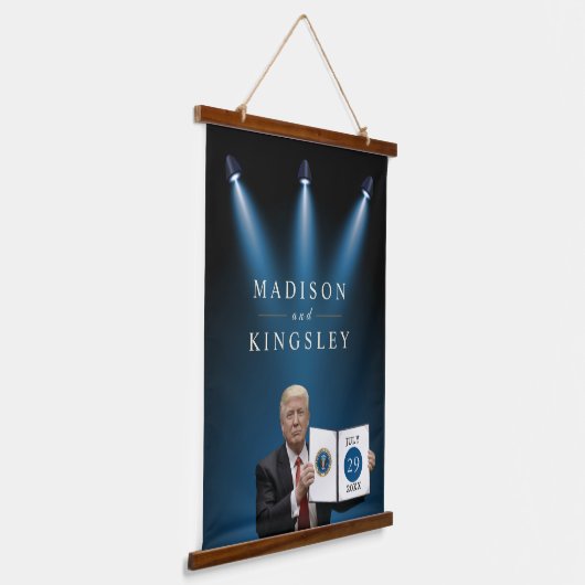 トランプ大統領🇺🇸✨愛国心結婚のカスタム 吊り下げ型タペストリー (傾斜あり)