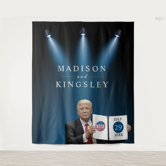 トランプ大統領 📜 愛国的な結婚式の慣習 タペストリー (正面)
