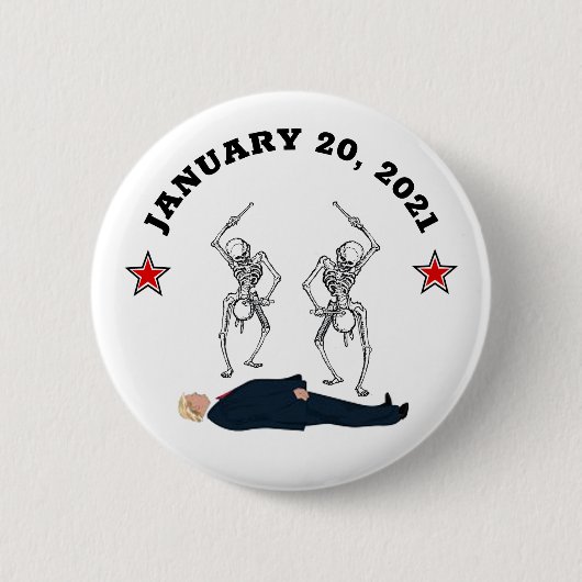 トランプ大統領: 2017年1月20日 – 2021年1月20日 缶バッジ (正面)