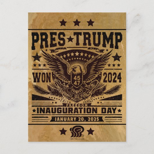 トランプ大統領 2024年勝利 ポストカード (正面)