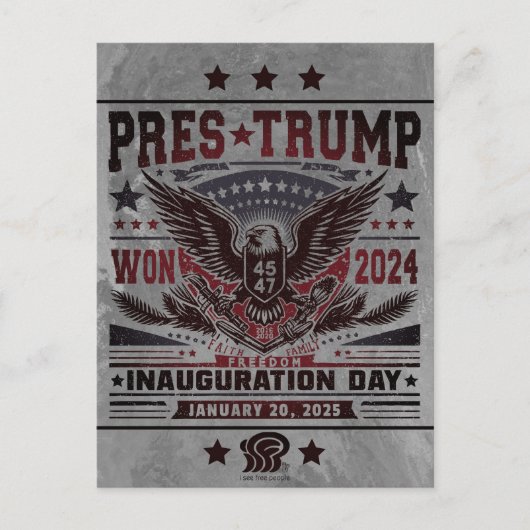 トランプ大統領 2024年勝利 ポストカード (正面)
