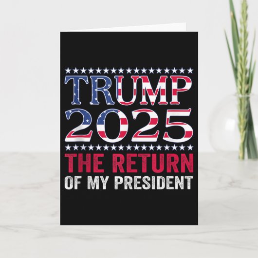 トランプ大統領 2024 戻ってくる 私の大統領Tシャツ カード (正面)