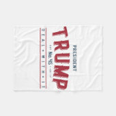 トランプ大統領 45 諦めろ フリースブランケット (正面(横))