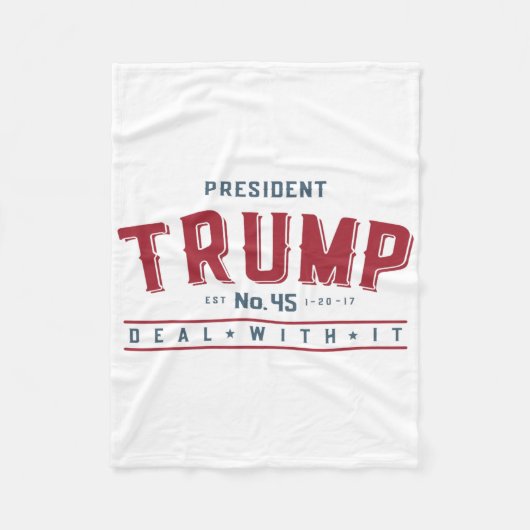 トランプ大統領 45 諦めろ フリースブランケット (正面)