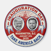 トランプ大統領JDバンス就任式の記念品 マグネット (正面)