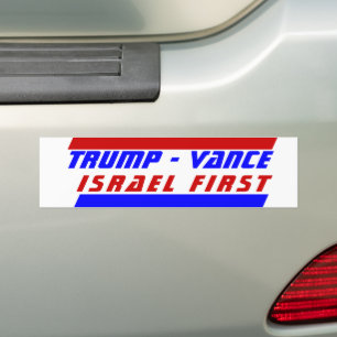 トランプ大統領JD VANCE ISRAEL第一方針 バンパーステッカー