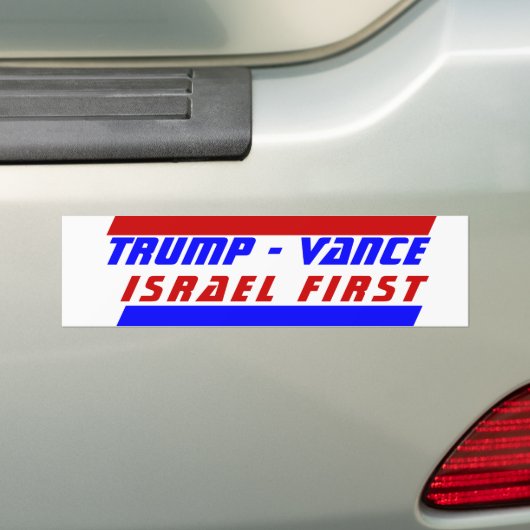 トランプ大統領JD VANCE ISRAEL第一方針 バンパーステッカー (車上)