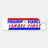 トランプ大統領JD VANCE ISRAEL第一方針 バンパーステッカー (正面)