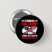 トランプ大統領Plumbing Tech選挙トランプ 缶バッジ (正面&裏面)