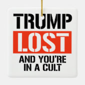 トランプ失ったであなたは宗教的な セラミックオーナメント (裏面)