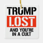 トランプ失ったであなたは宗教的な セラミックオーナメント (正面)