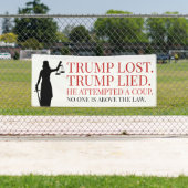 トランプ失ったは誰も法を犯さない 横断幕 (インサイチュ)