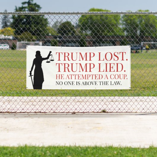 トランプ失ったは誰も法を犯さない 横断幕 (インサイチュ)