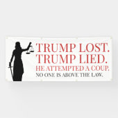 トランプ失ったは誰も法を犯さない 横断幕 (横)
