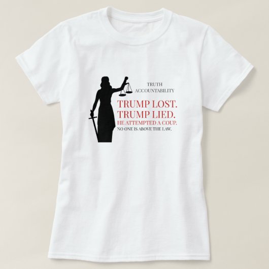 トランプ失ったは誰も法を犯さない Tシャツ (デザイン正面)