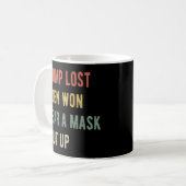 トランプ失ったバイデン氏衣服AマスクShut Up I コーヒーマグカップ (正面左)