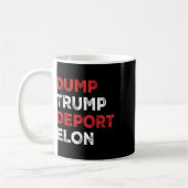 トランプ失脚+イーロンを国外退去 コーヒーマグカップ (左)