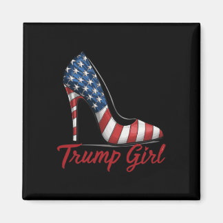 トランプ女の子ハイヒールスティレトスアメリカ国旗トランプ マグネット