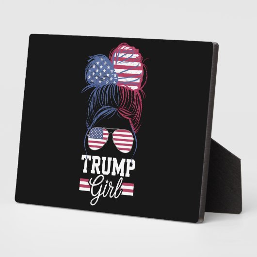 トランプ女の子メッシーバンUSA 47社長 フォトプラーク (側面)